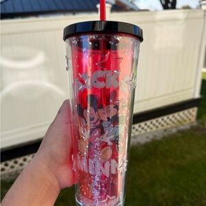 Mickey Mouse Red Tumbler with Straw